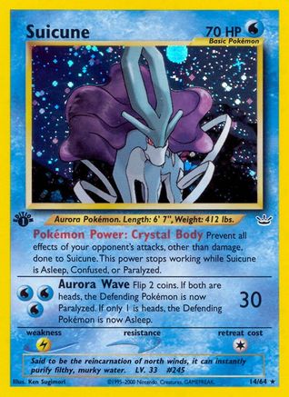 Suicune (14) 14/64 - 1st Edition Holofoil