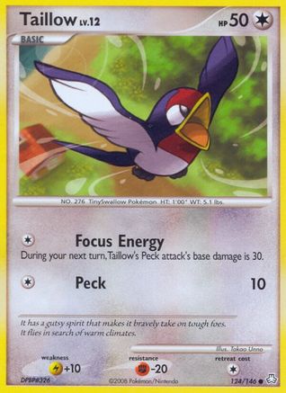 Taillow 124/146 - Reverse Holofoil