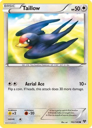 Taillow 102/146 - Reverse Holofoil