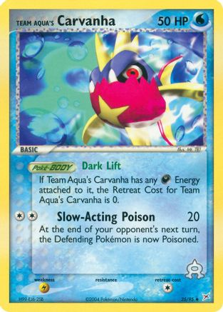 Team Aqua's Carvanha - 25/95 25/95 - Reverse Holofoil