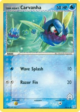 Team Aqua's Carvanha - 48/95 48/95 - Reverse Holofoil