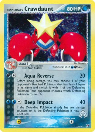 Team Aqua's Crawdaunt - 2/95 2/95 - Reverse Holofoil