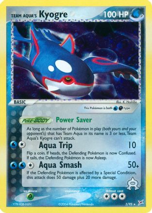 Team Aqua's Kyogre 3/95 - Reverse Holofoil