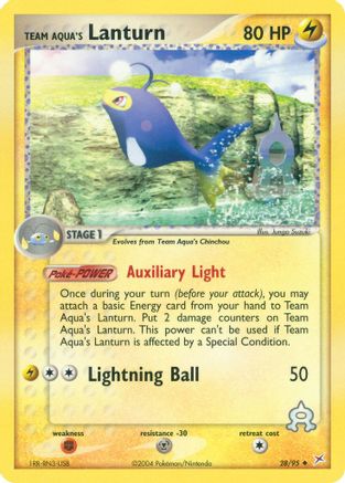 Team Aqua's Lanturn 28/95 - Reverse Holofoil