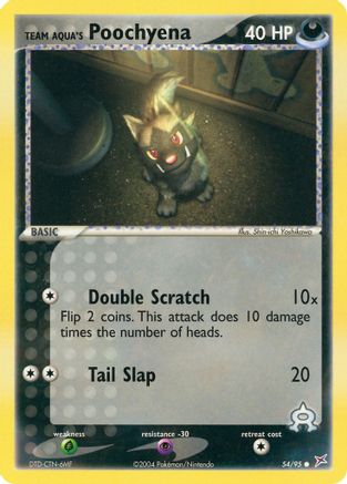 Team Aqua's Poochyena - 54/95 54/95 - Reverse Holofoil