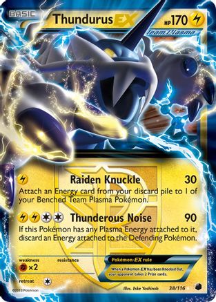 Thundurus EX (Team Plasma) 38/116 - Holofoil