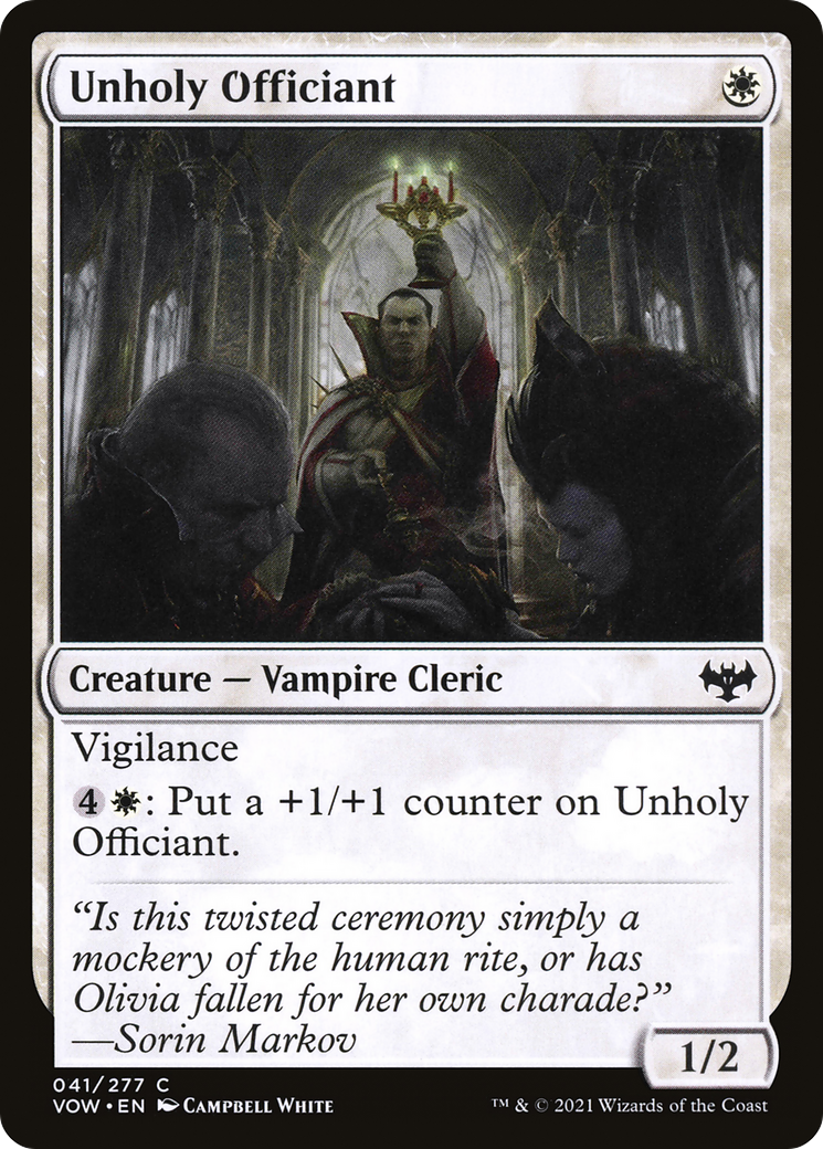 Unholy Officiant (VOW-041) -  Foil