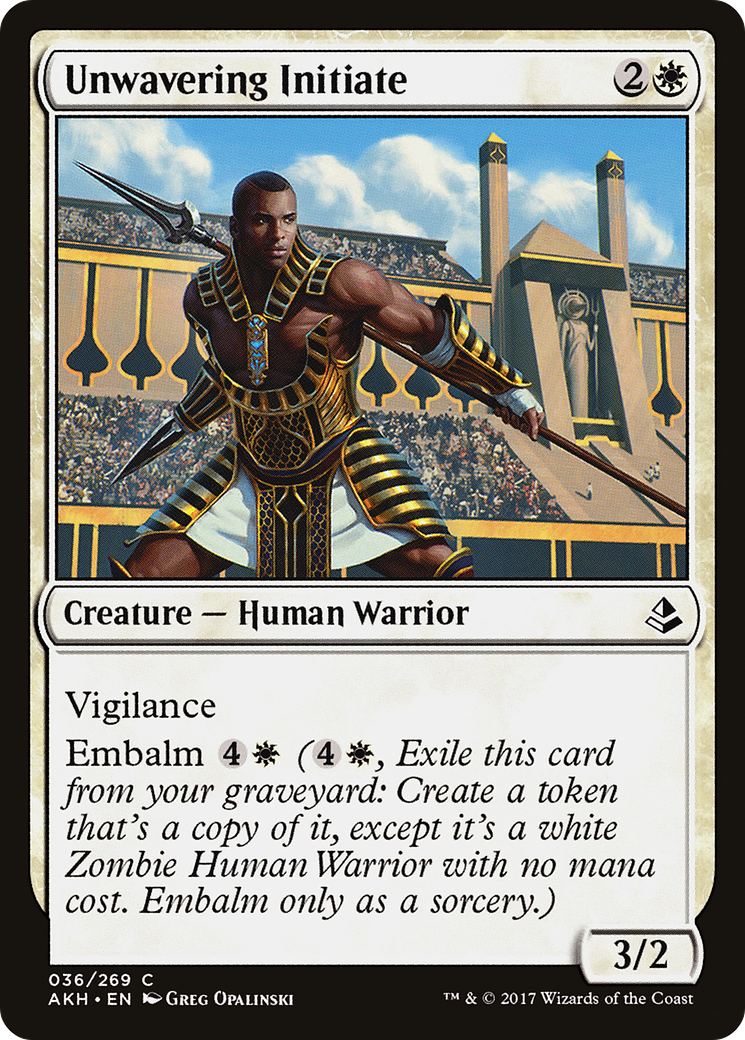 Unwavering Initiate (AKH-036) -  Foil