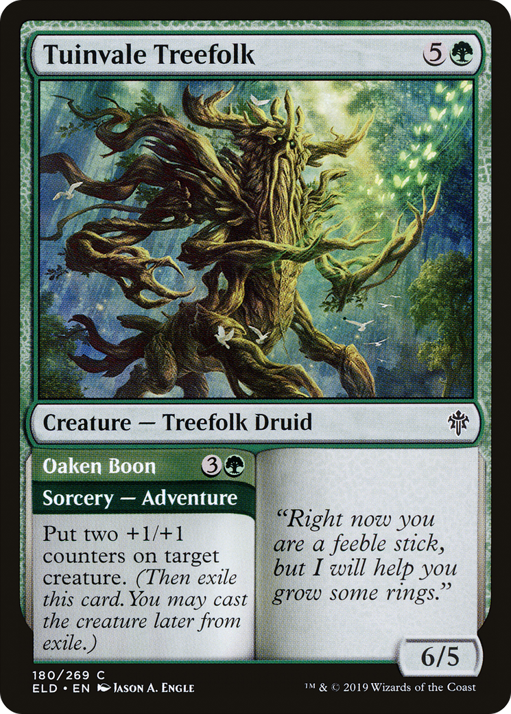 Tuinvale Treefolk // Oaken Boon (ELD-180) -  Foil