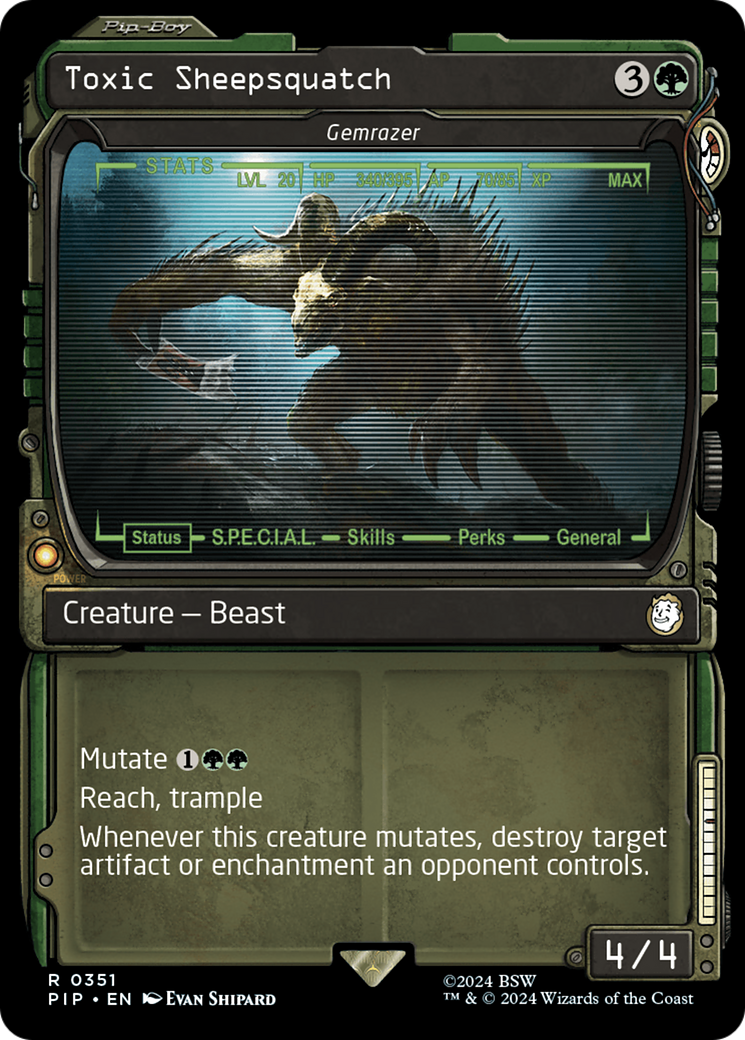 Gemrazer (PIP-351) -  / Toxic Sheepsquatch: (Showcase) Foil