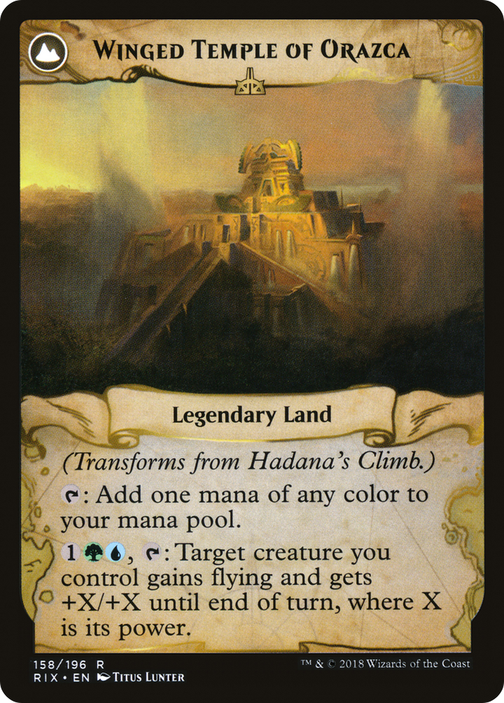 Hadana's Climb // Winged Temple of Orazca (RIX-158) - : (compasslanddfc) Foil