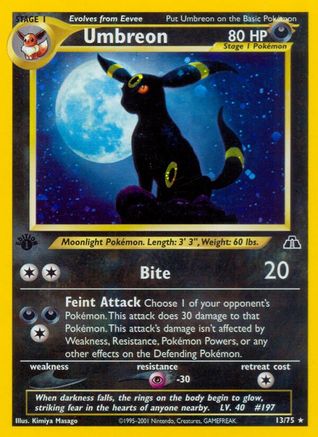 Umbreon (13) 13/75 - Unlimited Holofoil