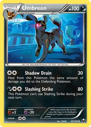 Umbreon (60) 60/108 - Reverse Holofoil