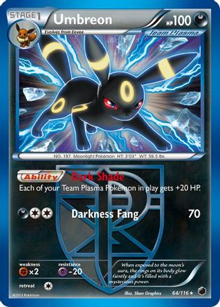 Umbreon (Team Plasma) 64/116 - Reverse Holofoil