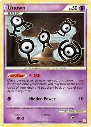 Unown (55) 55/123 - Reverse Holofoil