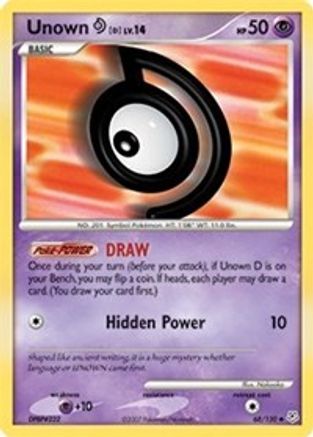 Unown [D] 68/130 - Reverse Holofoil