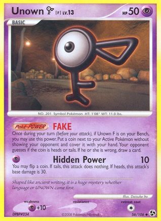 Unown [F] 56/106 - Reverse Holofoil