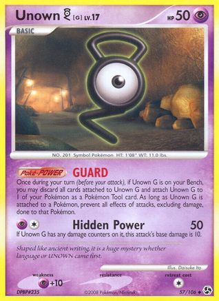 Unown [G] 57/106 - Reverse Holofoil