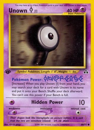 Unown [I] 68/75 - 1st Edition