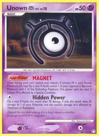 Unown [M] 66/123 - Reverse Holofoil