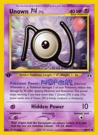 Unown [N] 50/75 - 1st Edition