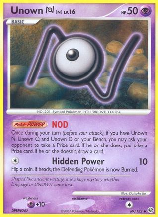 Unown [N] 69/132 - Reverse Holofoil