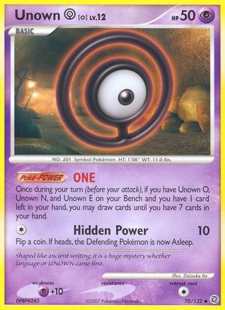 Unown [O] 70/132 - Reverse Holofoil