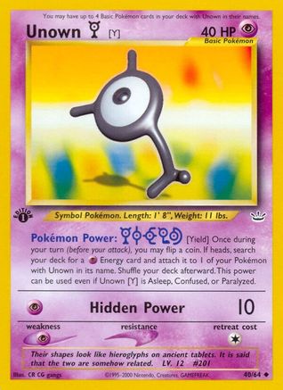 Unown [Y] 40/64 - 1st Edition