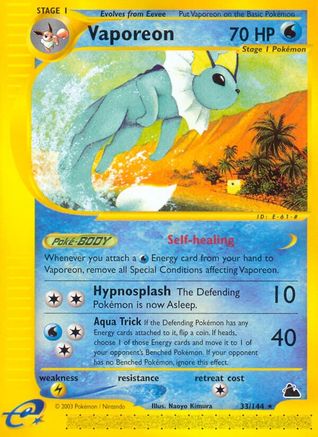 Vaporeon 33/144 - Reverse Holofoil