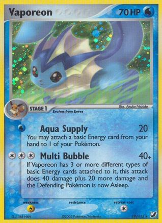 Vaporeon 19/115 - Reverse Holofoil