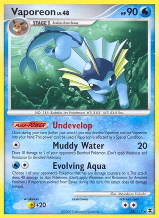 Vaporeon 34/111 - Reverse Holofoil