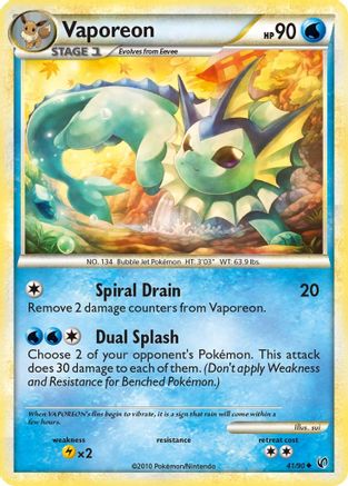 Vaporeon 41/90 - Reverse Holofoil