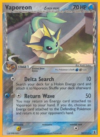 Vaporeon (Delta Species) 18/113 - Reverse Holofoil