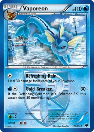 Vaporeon (Team Plasma) 20/116 - Reverse Holofoil