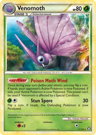 Venomoth 11/102 - Reverse Holofoil