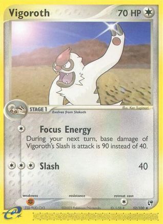 Vigoroth 52/100 - Reverse Holofoil