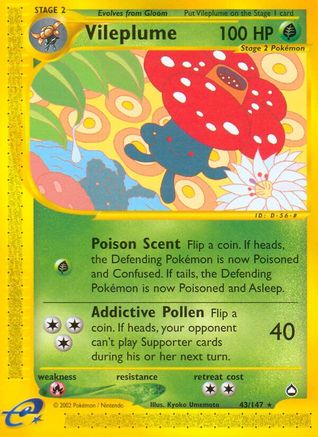 Vileplume 43/147 - Reverse Holofoil