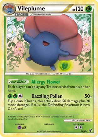 Vileplume 24/90 - Reverse Holofoil