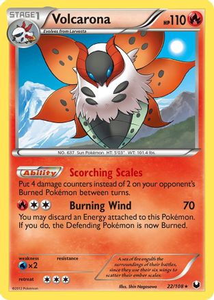 Volcarona 22/108 - Reverse Holofoil