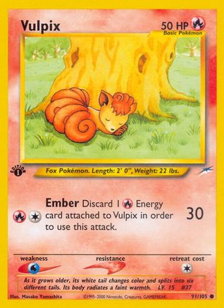 Vulpix 91/105 - 1st Edition