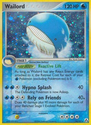 Wailord 14/92 - Reverse Holofoil