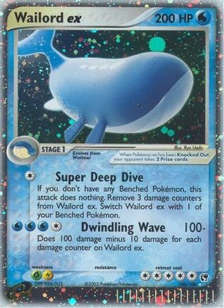 Wailord ex 100/100 - Holofoil