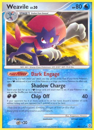 Weavile 40/132 - Reverse Holofoil