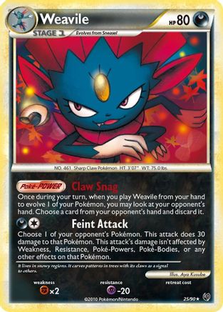 Weavile 25/90 - Reverse Holofoil