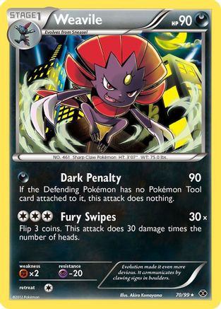 Weavile 70/99 - Reverse Holofoil