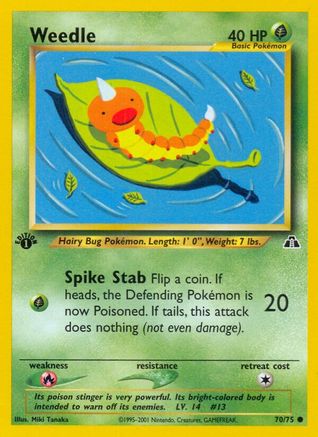 Weedle 70/75 - 1st Edition