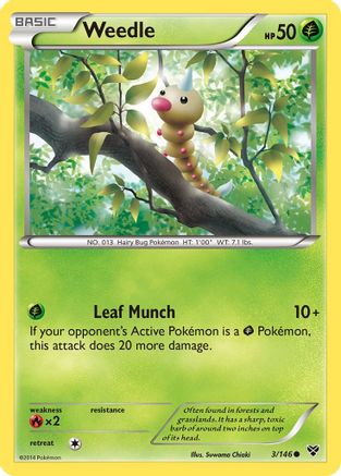 Weedle 3/146 - Reverse Holofoil