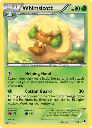 Whimsicott (11) 11/98 - Reverse Holofoil