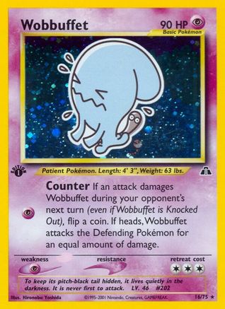 Wobbuffet (16) 16/75 - 1st Edition Holofoil