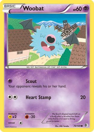 Woobat 70/149 - Reverse Holofoil